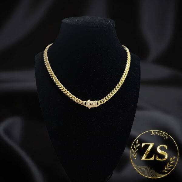 Collar Cuban Cierre Pavé