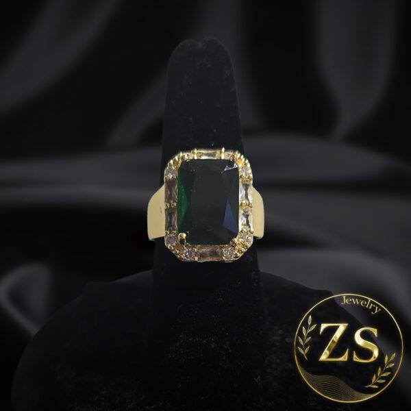Anillo Rectangular Esmeralda