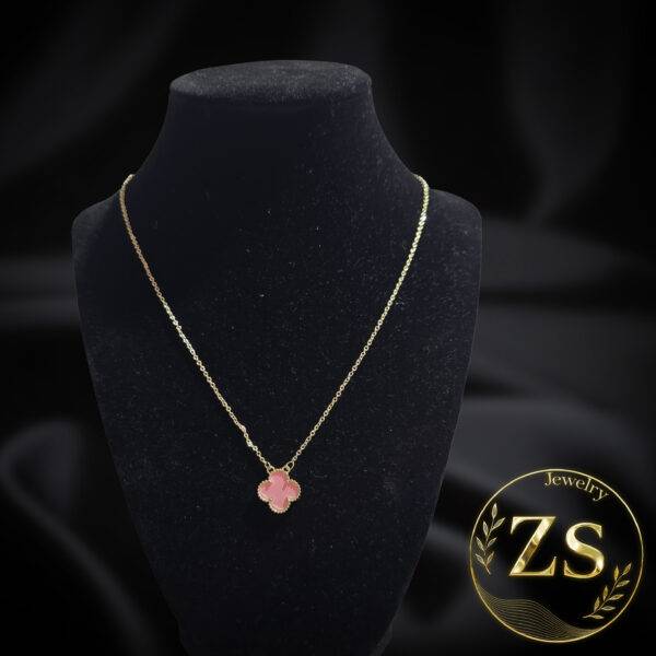 Collar Trébol Coral